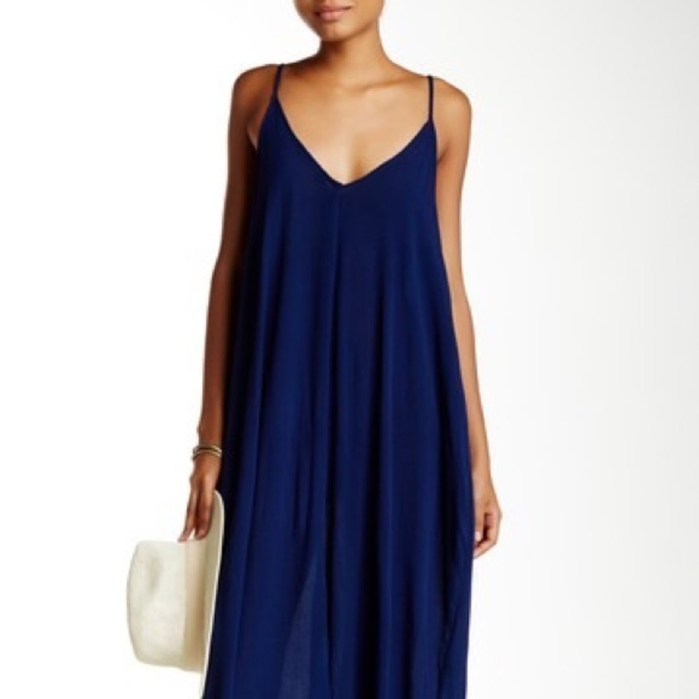 Love Stitch maxi dress in navy